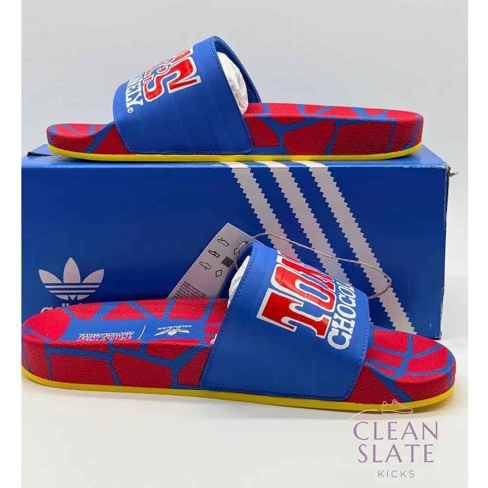 Adidas Adilette Tonys Chocolonely Blue Bird/Vivid Red Mens 8 NIB/NWT